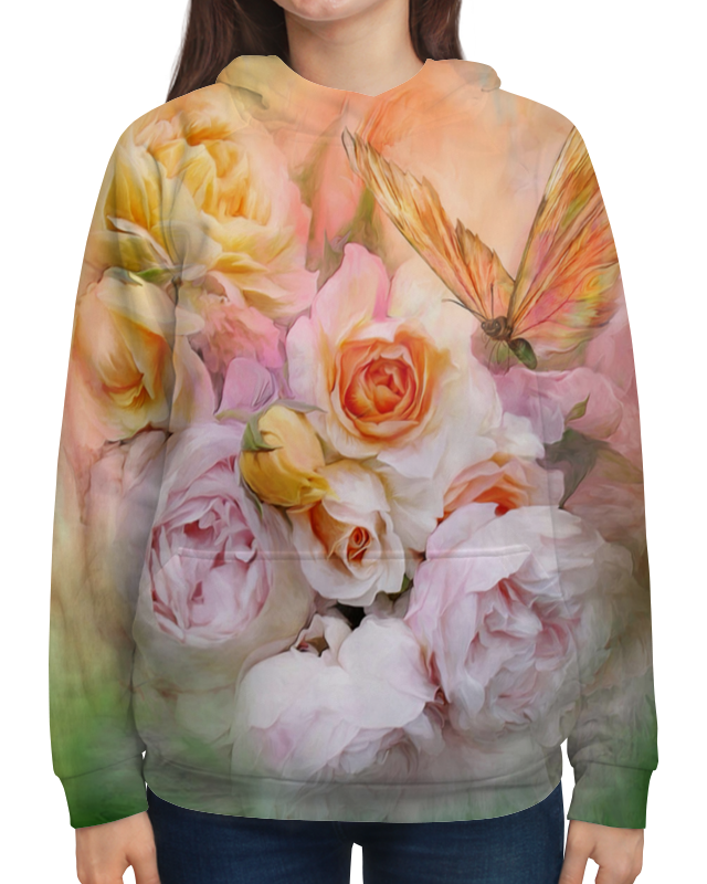 Printio Толстовка с полной запечаткой Пионы