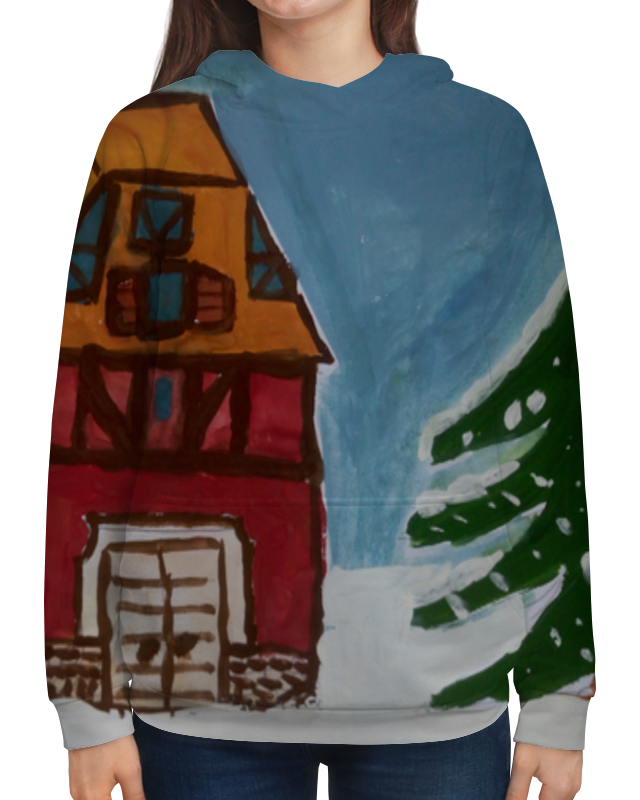 printio толстовка с полной запечаткой домик в лесу Printio Толстовка с полной запечаткой Домик в лесу