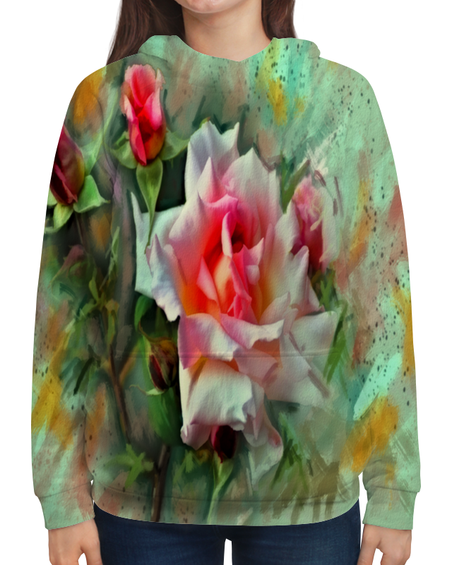 Printio Толстовка с полной запечаткой Цветущие розы