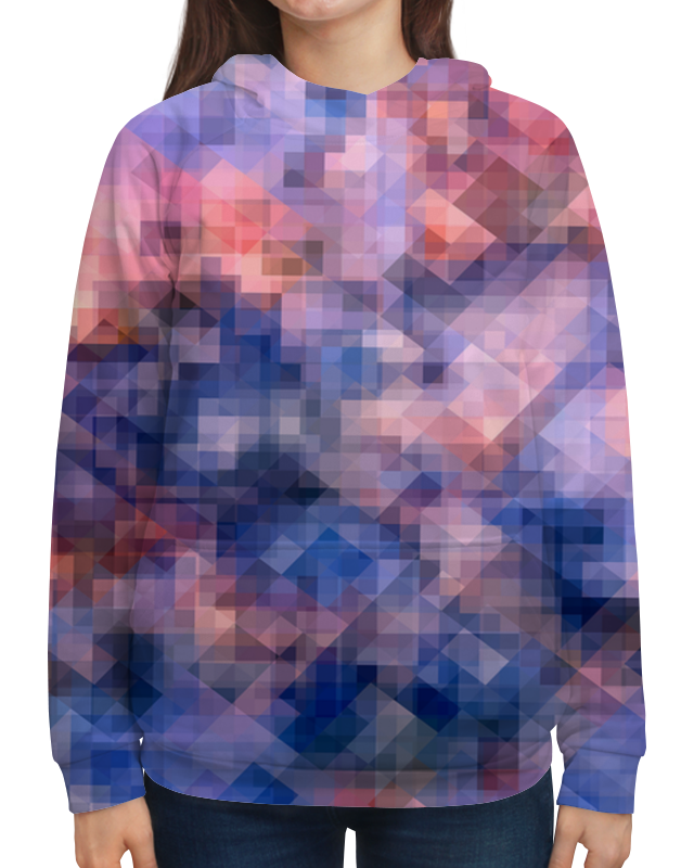 Printio Толстовка с полной запечаткой Пиксель-арт. сине-розовый паттерн printio борцовка с полной запечаткой пиксель арт сине розовый паттерн