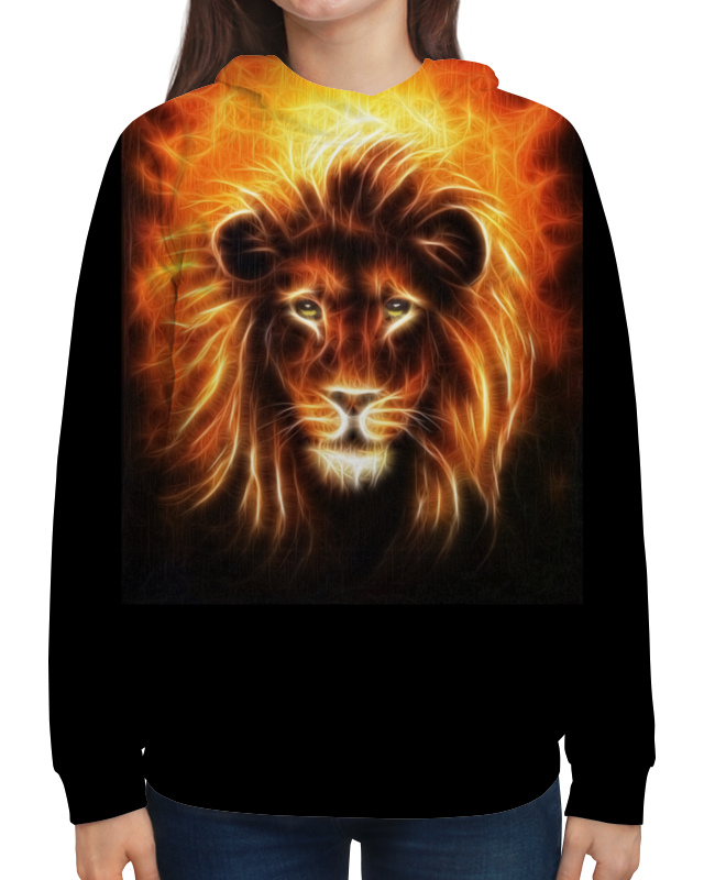 Printio Толстовка с полной запечаткой Огненный лев printio футболка с полной запечаткой женская огненный лев
