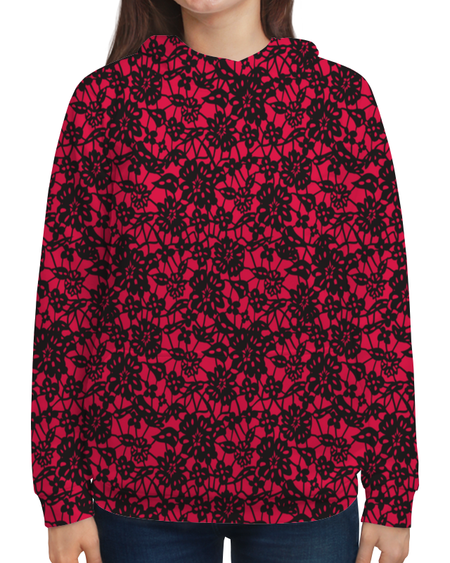 Printio Толстовка с полной запечаткой Красно-черный узор printio футболка с полной запечаткой женская красно черный узор
