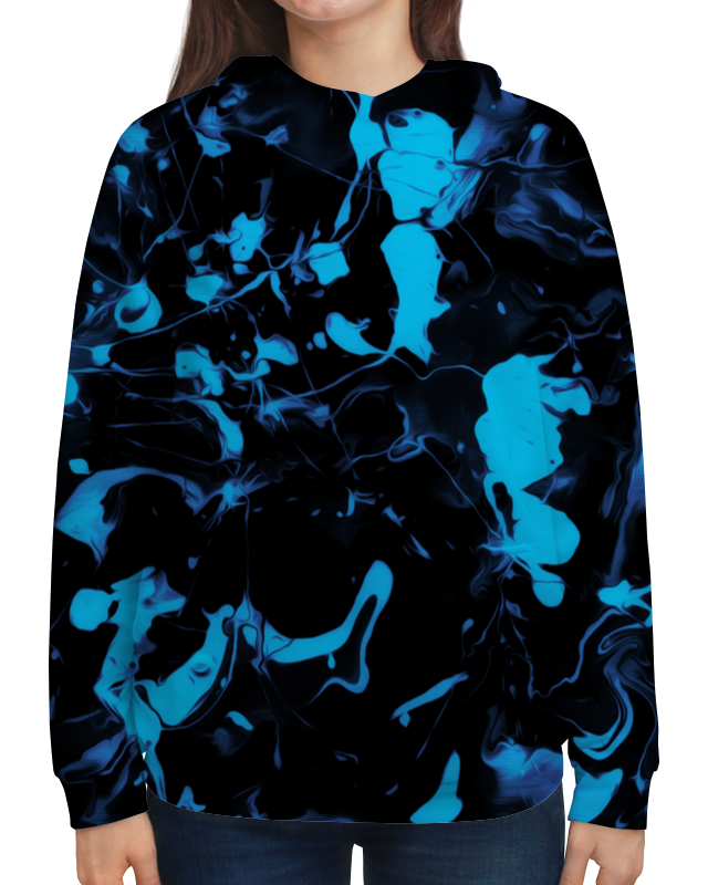 Printio Толстовка с полной запечаткой Голубые брызги printio футболка с полной запечаткой для девочек голубые брызги