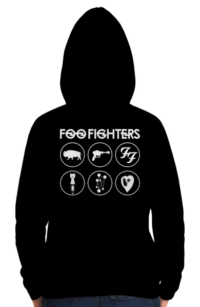 Заказать толстовку в Москве. Толстовка с полной запечаткой Foo Fighters от geekbox - готовые дизайны и нанесение принтов.