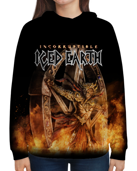 Заказать толстовку в Москве. Толстовка с полной запечаткой Iced Earth от geekbox - готовые дизайны и нанесение принтов.