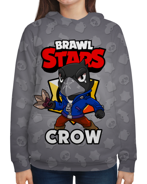 Заказать толстовку в Москве. Толстовка с полной запечаткой BRAWL STARS CROW от geekbox - готовые дизайны и нанесение принтов.