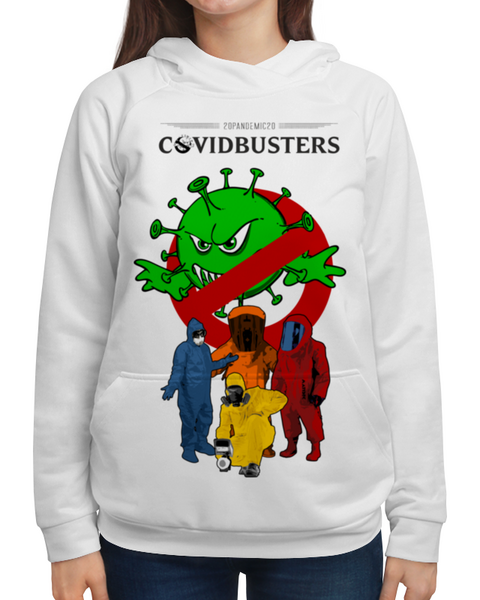 Заказать толстовку в Москве. Толстовка с полной запечаткой Covidbusters от Рустам Юсупов - готовые дизайны и нанесение принтов.