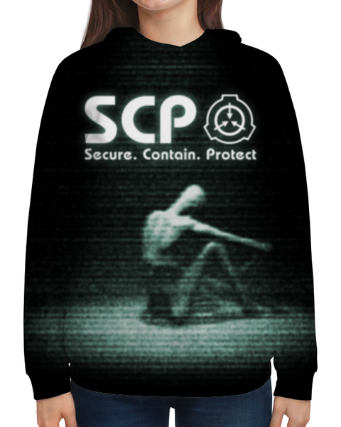 Заказать толстовку в Москве. Толстовка с полной запечаткой SCP Foundation от geekbox - готовые дизайны и нанесение принтов.