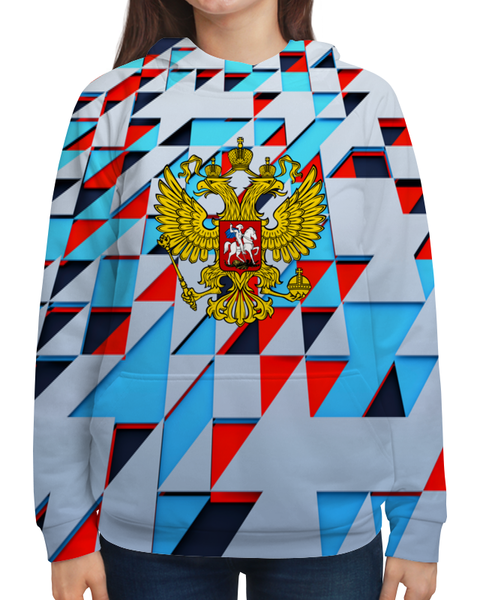 Заказать толстовку в Москве. Толстовка с полной запечаткой Герб России от THE_NISE  - готовые дизайны и нанесение принтов.