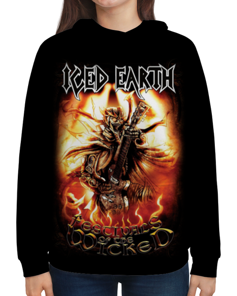 Заказать толстовку в Москве. Толстовка с полной запечаткой Iced Earth от geekbox - готовые дизайны и нанесение принтов.