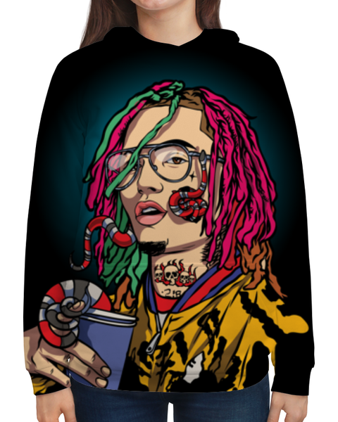 Заказать толстовку в Москве. Толстовка с полной запечаткой Lil Pump от geekbox - готовые дизайны и нанесение принтов.