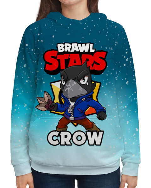 Заказать толстовку в Москве. Толстовка с полной запечаткой BRAWL STARS CROW от geekbox - готовые дизайны и нанесение принтов.
