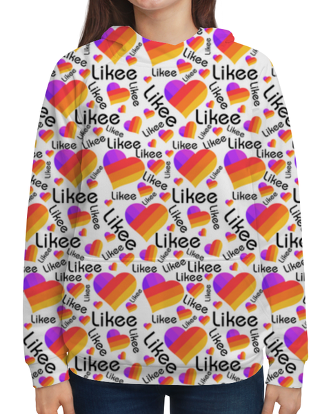Заказать толстовку в Москве. Толстовка с полной запечаткой Likee  от DESIGNER   - готовые дизайны и нанесение принтов.