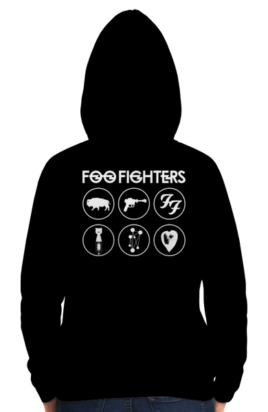 Заказать толстовку в Москве. Толстовка с полной запечаткой Foo Fighters от geekbox - готовые дизайны и нанесение принтов.