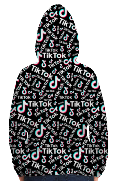 Заказать толстовку в Москве. Толстовка с полной запечаткой TikTok  от DESIGNER   - готовые дизайны и нанесение принтов.