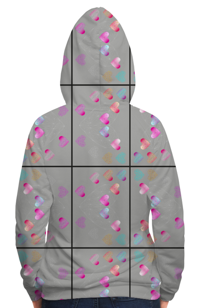 Заказать толстовку в Москве. Толстовка с полной запечаткой  Low Poly Heart  от natulia_hatulia@yahoo.com - готовые дизайны и нанесение принтов.
