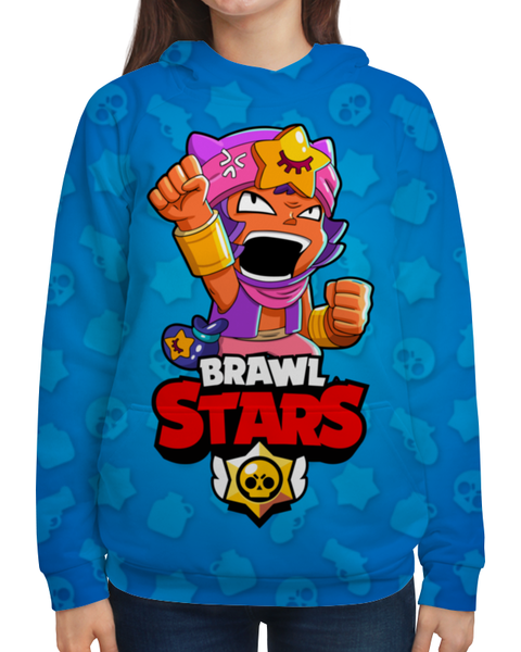 Заказать толстовку в Москве. Толстовка с полной запечаткой BRAWL STARS SANDY от geekbox - готовые дизайны и нанесение принтов.