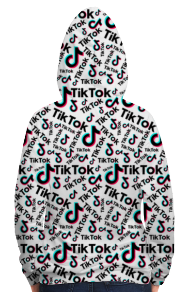 Заказать толстовку в Москве. Толстовка с полной запечаткой TikTok  от DESIGNER   - готовые дизайны и нанесение принтов.