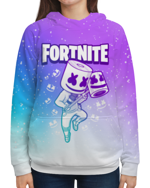 Заказать толстовку в Москве. Толстовка с полной запечаткой MARSHMELLO FORTNITE от geekbox - готовые дизайны и нанесение принтов.