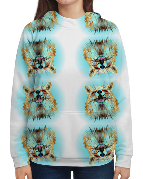 Заказать толстовку в Москве. Толстовка с полной запечаткой Low Poly Fox от natulia_hatulia@yahoo.com - готовые дизайны и нанесение принтов.