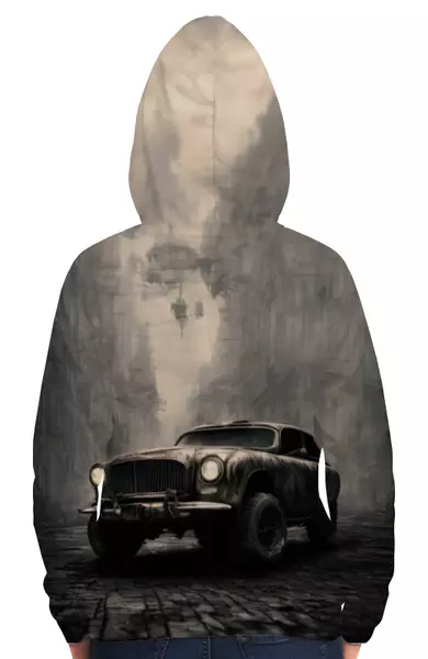Заказать толстовку в Москве. Толстовка с полной запечаткой Steampunk car от Дана Столыпина - готовые дизайны и нанесение принтов.