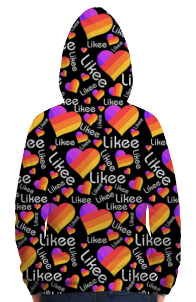 Заказать толстовку в Москве. Толстовка с полной запечаткой Likee  от DESIGNER   - готовые дизайны и нанесение принтов.