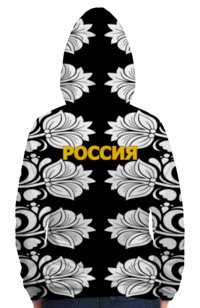 Заказать толстовку в Москве. Толстовка с полной запечаткой Russia от THE_NISE  - готовые дизайны и нанесение принтов.
