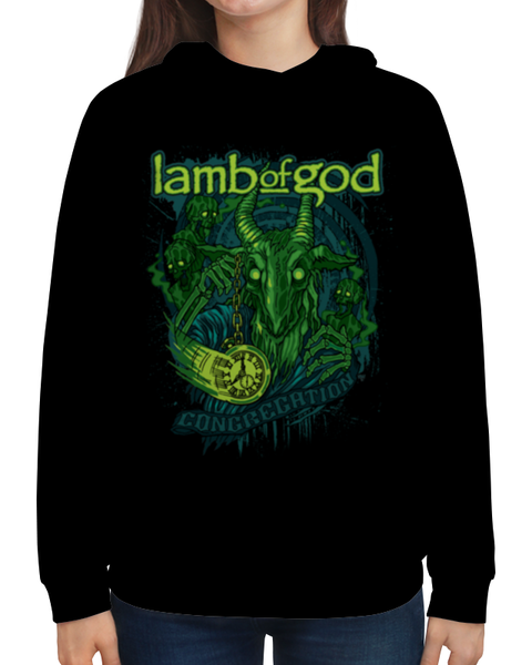 Заказать толстовку в Москве. Толстовка с полной запечаткой Lamb of God от geekbox - готовые дизайны и нанесение принтов.