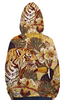 Заказать толстовку в Москве. Толстовка с полной запечаткой Тигр в джунглях от etno-c@yandex.ru - готовые дизайны и нанесение принтов.