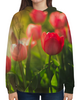 Заказать толстовку в Москве. Толстовка с полной запечаткой Тюльпаны от FireFoxa - готовые дизайны и нанесение принтов.