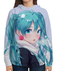 Заказать толстовку в Москве. Толстовка с полной запечаткой Hatsune Miku от Дана Столыпина - готовые дизайны и нанесение принтов.