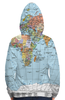 Заказать толстовку в Москве. Толстовка с полной запечаткой Карта мира от Елена Гришина - готовые дизайны и нанесение принтов.