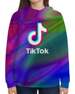 Заказать толстовку в Москве. Толстовка с полной запечаткой TikTok  от DESIGNER   - готовые дизайны и нанесение принтов.