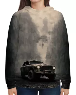 Заказать толстовку в Москве. Толстовка с полной запечаткой Steampunk car от Дана Столыпина - готовые дизайны и нанесение принтов.