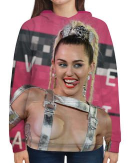 Заказать толстовку в Москве. Толстовка с полной запечаткой Miley Cyrus от Vladec11 - готовые дизайны и нанесение принтов.