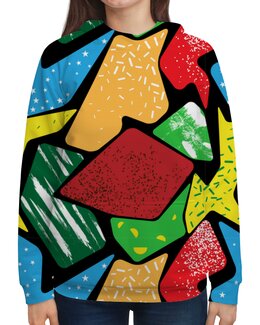 Заказать толстовку в Москве. Толстовка с полной запечаткой Цветная абстракция от IrinkaArt  - готовые дизайны и нанесение принтов.