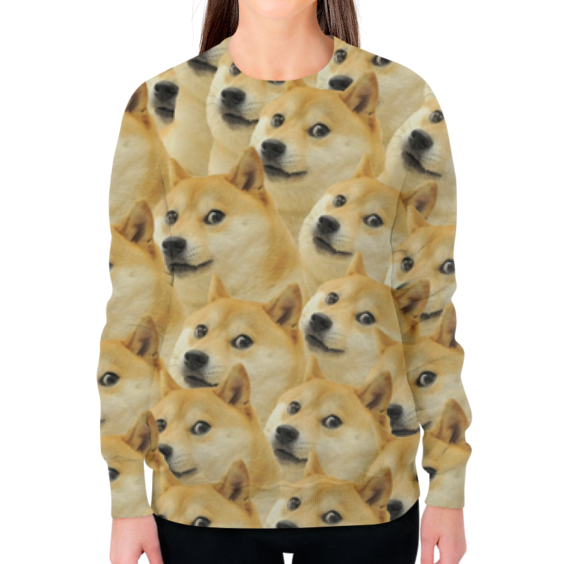 Printio Свитшот женский с полной запечаткой Doge printio футболка с полной запечаткой мужская doge doge
