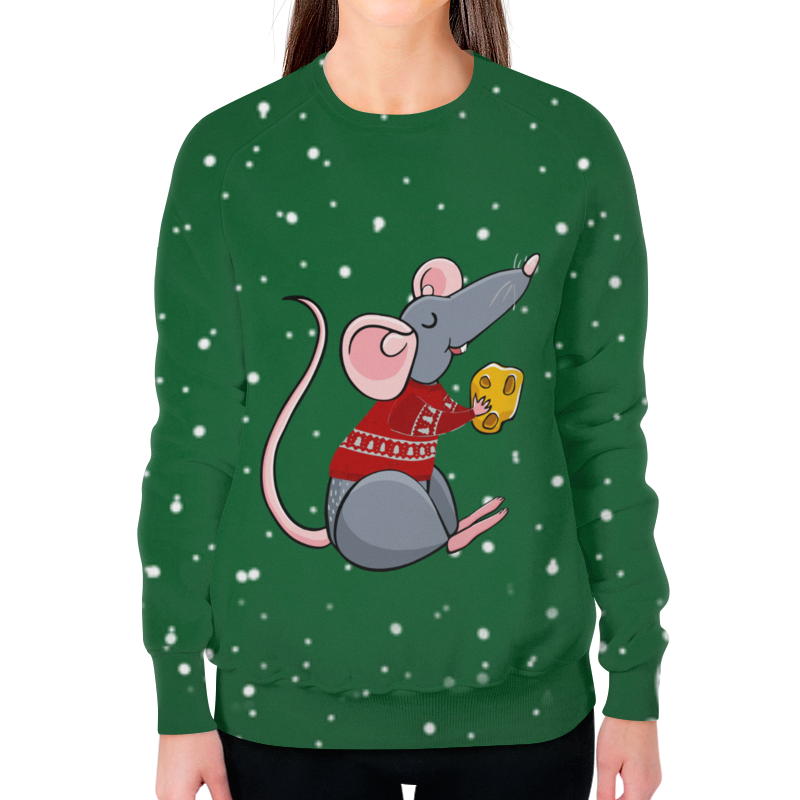 Printio Свитшот женский с полной запечаткой Год крысы