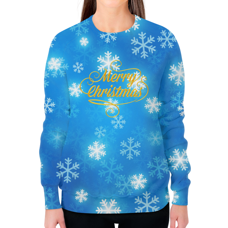 Printio Свитшот женский с полной запечаткой Merry christmas