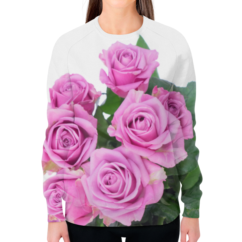 Printio Свитшот женский с полной запечаткой Букет роз