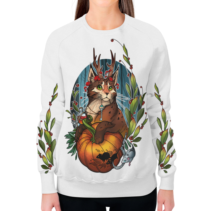 Printio Свитшот женский с полной запечаткой Catalope