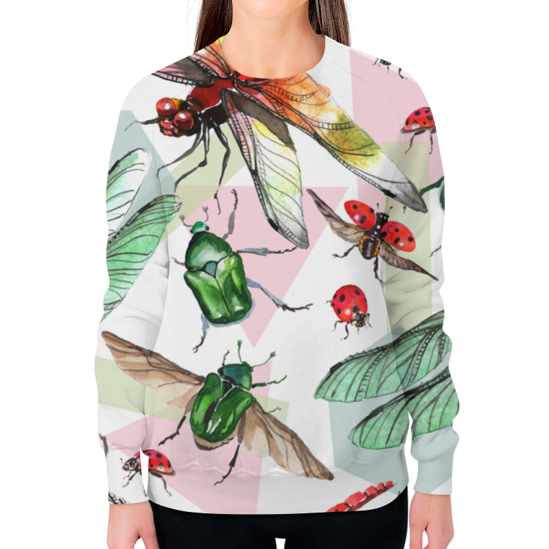 Printio Свитшот женский с полной запечаткой Насекомые