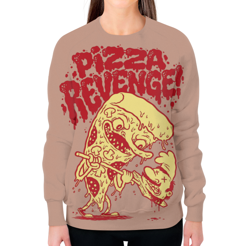 Printio Свитшот женский с полной запечаткой Pizza revenge