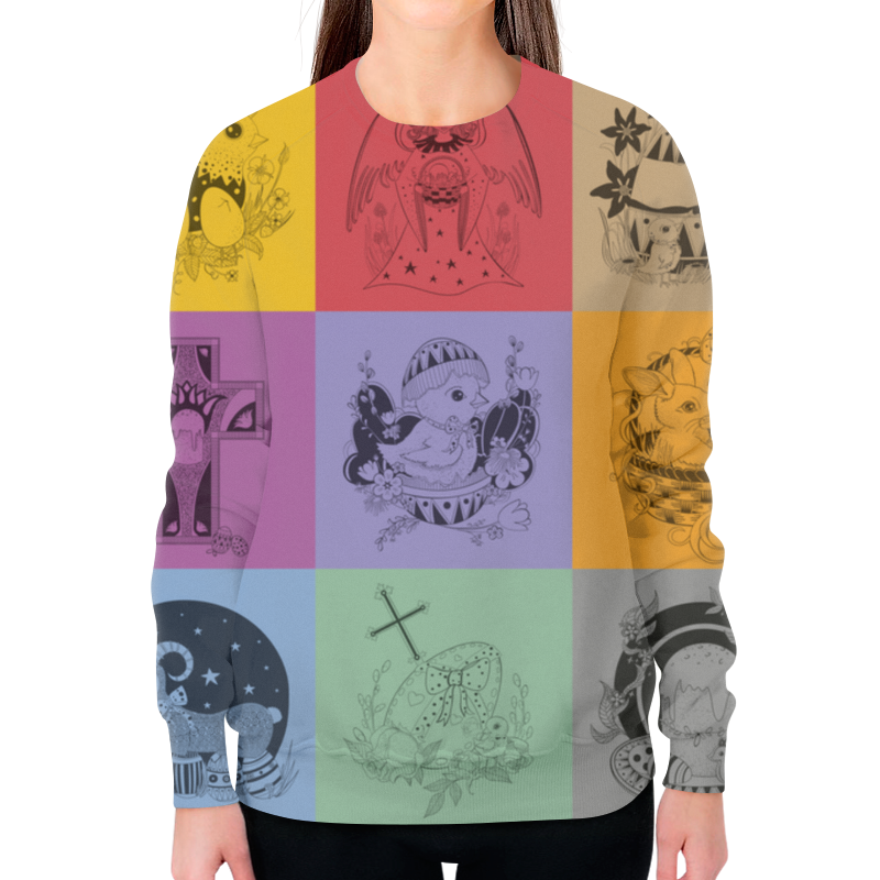 Printio Свитшот женский с полной запечаткой Пасха