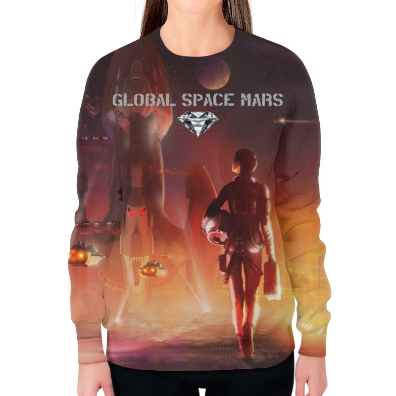 Printio Свитшот женский с полной запечаткой Global space mаgic mars (коллекция №1) printio футболка с полной запечаткой женская global space mаgic mars коллекция 1