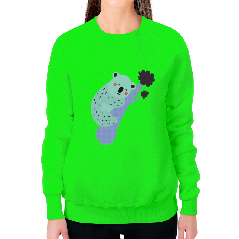 Printio Свитшот женский с полной запечаткой Коала printio футболка с полной запечаткой для мальчиков коала