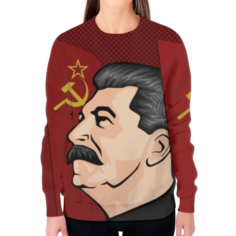 Printio Свитшот женский с полной запечаткой Сталин зажигалка бензиновая генералиссимус сталин