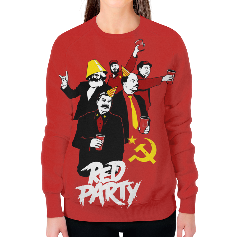 Printio Свитшот женский с полной запечаткой Red party printio футболка с полной запечаткой мужская red party