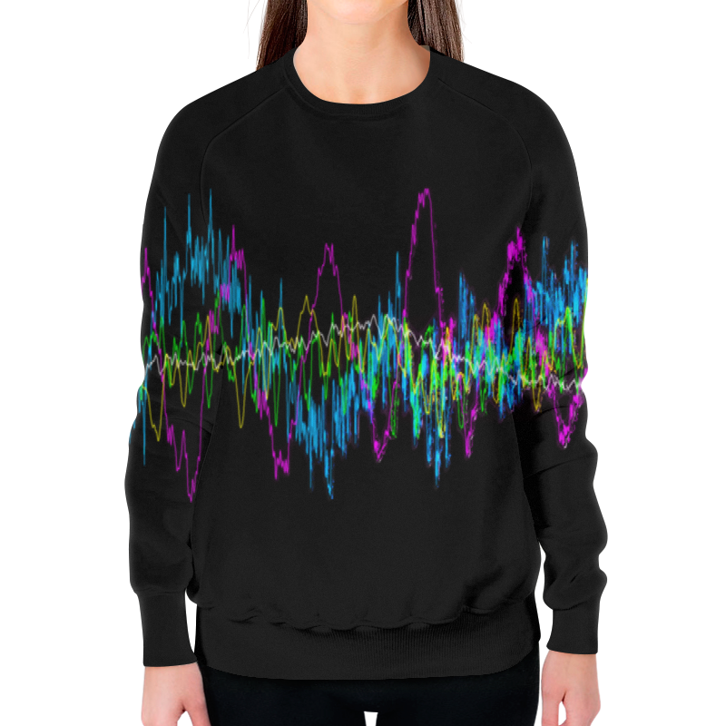 Printio Свитшот женский с полной запечаткой Звуковая волна printio футболка с полной запечаткой женская звуковая волна