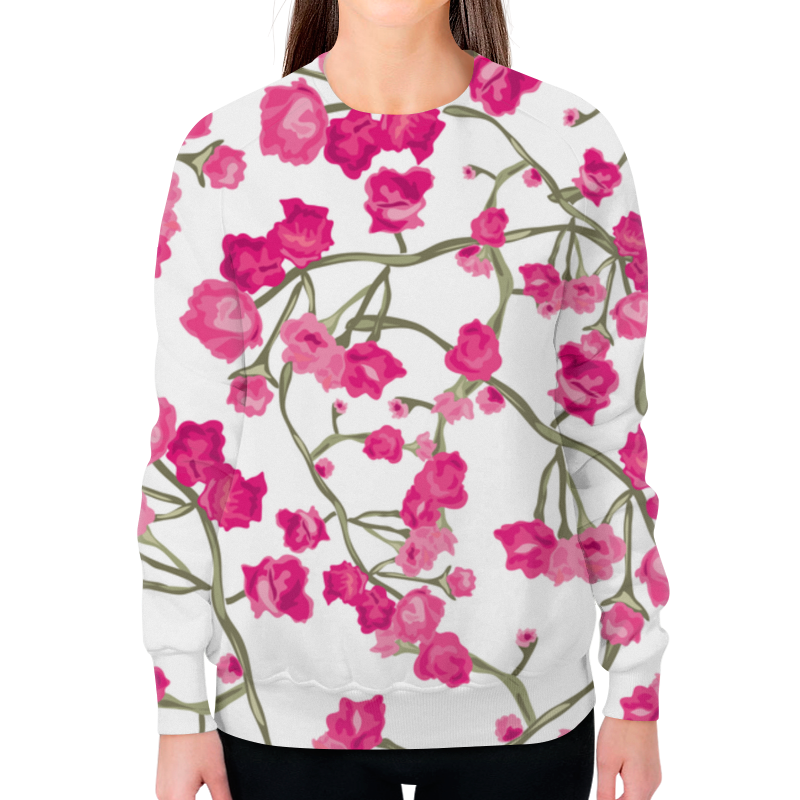 Printio Свитшот женский с полной запечаткой Цветы